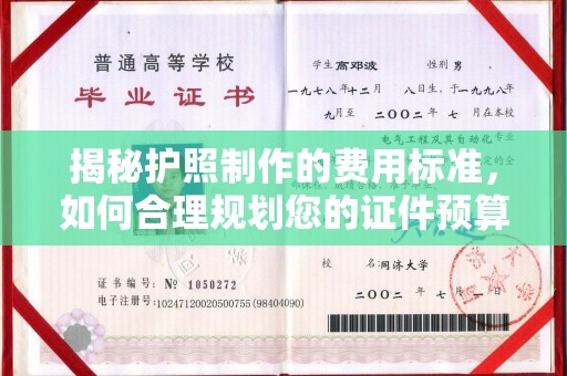 怀远揭秘护照制作的费用标准，如何合理规划您的证件预算