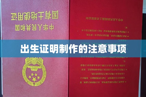 怀远出生证明制作的注意事项